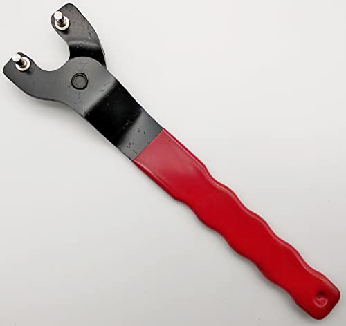 Kraftfeld Angle Grinder Face Hole Spanner Offset Pins 10 - 40 mm Adjustable Two-Hole Wrench for Flex