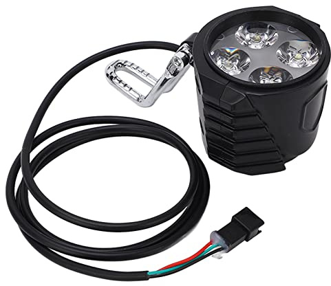 Horoper Electric Scooter Front Light, 10 Inch Ebike LED Headlight 12‑72V 2 in 1 Electric Horn Headlight Universal Lights Horn Headlamp for Cycling Accessories
