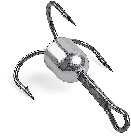 Snagging Drillinge Angelhaken Angeln Bleigewicht Triple Haken Starkes Großformat Snagging Gewicht Angelhaken Seefischerei Salzwasser Drillingshaken (6/0-10stk)
