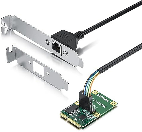 Mini PCIe 2.5G Ethernet Network Card, 30-cm Cable Length, Single Port RJ45, Mini Pice Interface, not for M.2