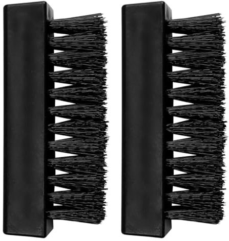 GLADFRESIT 2Pcs Hand Nail Brushes, Plastic Fingernail Cleaning Brushes, Nylon Stiff Bristle Nail Scrubbing Brush (Black)