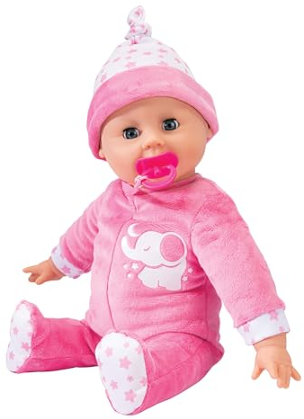 Simba 105140501 Laura Puppe Schlummerzeit (38 cm) - Weichkörper-Babypuppe mit Atembewegungen, Schlafaugen & 14 Geräuschen - Kinder-Spielzeug für Mädchen und Jungen ab 1,5 Jahre