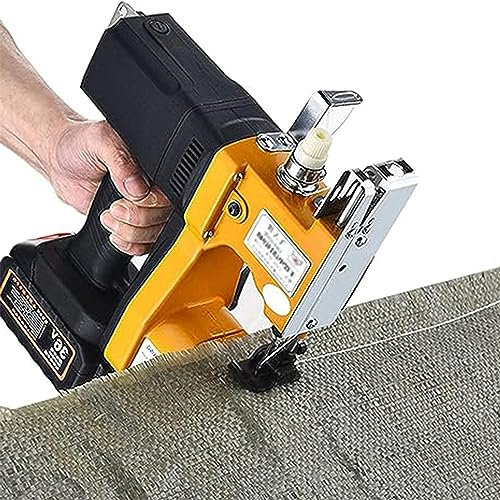 Máquina de coser portátil, costura de costura portátil inalámbrica, para saco de arpillera, lienzo, sacos de alimentación, bolsas de arroz, bolsa de papel Kraft de PP tejido