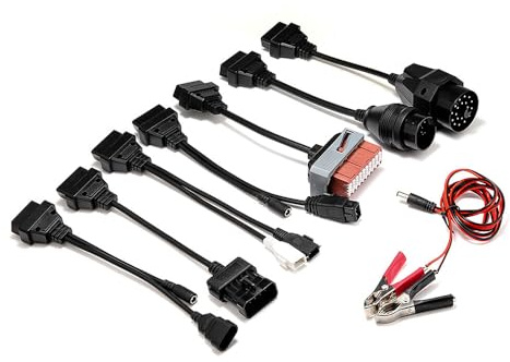 GEARMONSTER 8tlg Adapter Set, PKW Kabelset Universal Auto OBD1 OBD2 Diagnosegerät Diagnose Adapter Kabelsatz Diagnoseadapterkabel für TCS CDP Pro Delphi CDP+ DS150Er Diagnostic Scanner