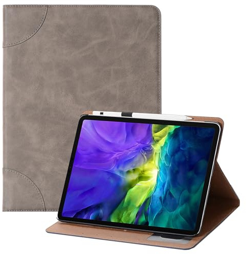 RuiRdot Book Case für iPad Pro 11 Zoll Case M4 2024 (5. Generation), Slim Folio Stand Schutzhülle für Tablet mit Kartenschlitzen Cover für iPad Pro 11-Zoll (M4) 2024 (Grau)
