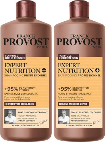 Franck Provost Shampoing Expert Nutrition+ 500ml (Lot de 2)