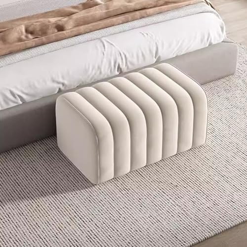 Moderne Eingangsbank aus Samt, quadratisch, Ottomane für Sofa, Schlafzimmer, gepolsterter Fußhocker, 40 60 80 cm lang, Akzent-Heimdekor, geeignet für Wohnzimmer, Schlafzimmer, Eingangsbereic
