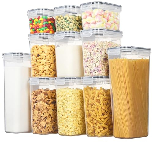Vtopmart Vorratsdosen mit Deckel Luftdicht | Set mit 11 Vorratsbehälter, BPA-frei, Küchen Aufbewahrungsboxen für Mehl, Zucker