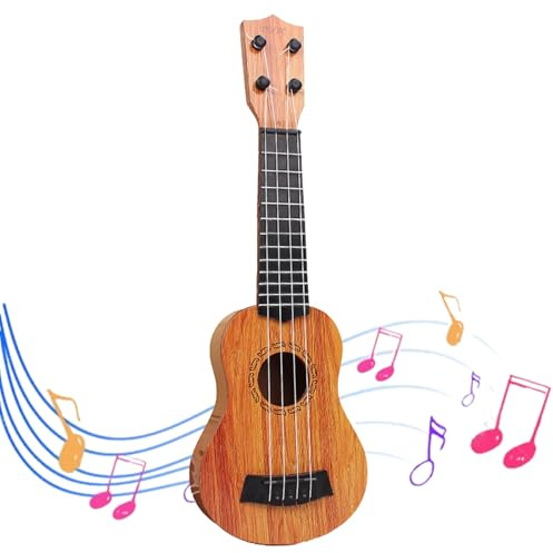 Guitare Ukulele Enfants, Guitare enfant 3-6 Ans, Jouet Miniature pour Débutants, Cadeau (Bois 44cm)