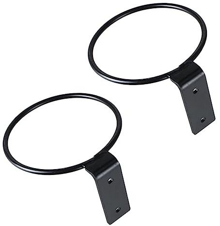 HEMOTON Soporte de Pared para Macetas de Jardín Negro 2 Piezas Hierro