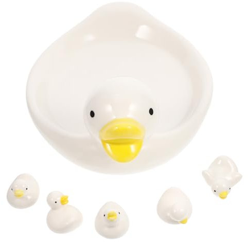 KICHOUSE 1Set Adorable Ceramic Duck Chopstick Rest Cute Tableware Holders for Adults Space Saving Design Easy to Clean for Dining Table Decor