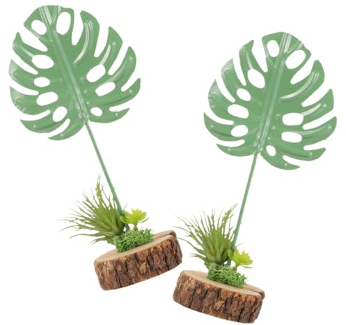 MUCKLILY Decorazione Pezzi di Foglia Resina Sintetica Monstera 2