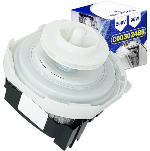 Umwälzpumpe für Geschirrspüler V8M-E25A0 200V 95W für Whirlpool | Originalcode C00302488 C00731573 482000022216 für Bauknecht für Indesit für Ariston - Garantie 10 Jahre - MONTERAL
