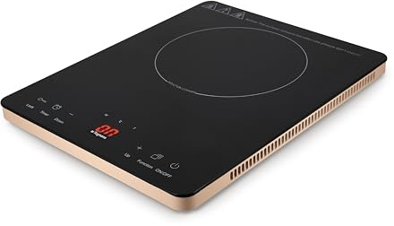 Tognana Iridea, Piastra Induzione 200-2000w con display digitale a 4 cifre, e comandi soft-touch, Champagne