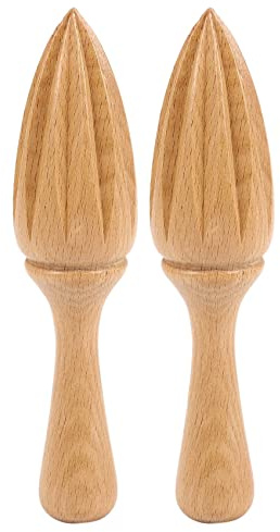 Uikdjgu 2Pcs Presse Citron en Bois Mini Presse-Agrumes Fruits Orange Agrumes Extracteur de Jus AlÉSoir Outil de Cuisine Multifonctionnel