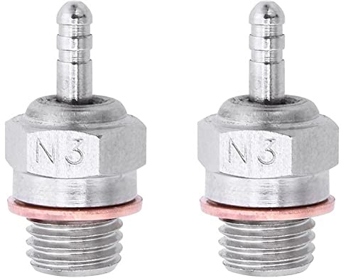 Eieenotee 2PCS Glow Plugs Hot Spark Engine Replacement Parts for Nitro Truck Replace OS RC Car 70117 N3