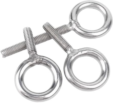 Pernos de ojo de anillo soldados de acero inoxidable 304 M5 de 30 mm for aparejos, colgados y uso marino.(M5*100 (2 pieces))