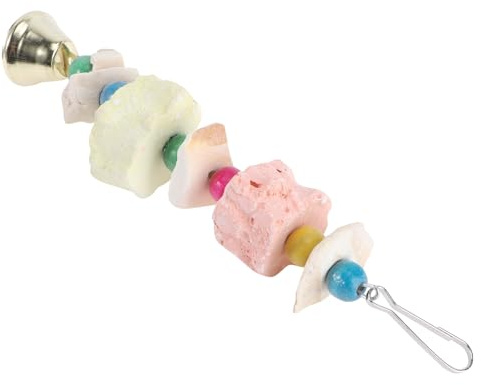 HOMSFOU Giocattolo Colore e Legno Osso per Pappagalli Seppia di Polvere di Pepe per Masticare, Integratore di Calcio Funzione Limare Casuale Adatto per Criceti