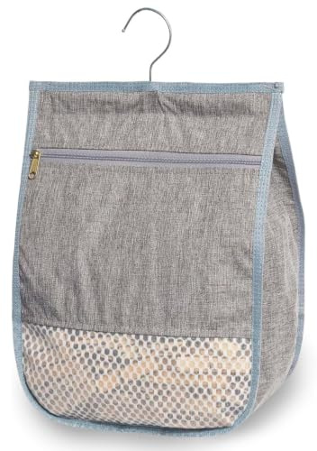 Jiuyaoyaoyao Clothes Peg Bags for Washing Line, Hanging Laundry Bags, Large Peg Bag with Zipper, Nail Baskets for Hanging Laundry and Outdoor clotheslines(9x4.53x11.8 in)