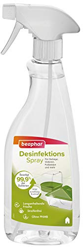 Desinfektionsspray | Beseitigt 99,9% der Bakterien | Streifenfreies Desinfektionsmittel | Für Umgebung von Nagern & Vögeln, z.B. Volieren | 500 ml