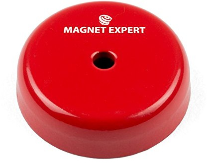 Alnico Flacher Topfmagnet Für Hochtemperatur -, Engineering - und Fertigungsanwendungen - 38mm Durchmesser x 10mm Dicker C/W 5,2mm Dia Counterunk Loch - 13kg Zug - Pack von 4