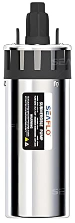 SEAFLO Bomba solar sumergible de acero inoxidable para pozos, 24 V, 1.7 GPM