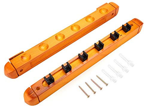 Tbest cue holders,Pool cue Holder Wall Mounted,Billard Queue Halterung Pool Cue Halter Snooker Queue Rack,Billard Pool Queue Rack Holz Billard Queue Pole Wand montiert Rack Sticks Halter Veranstalter