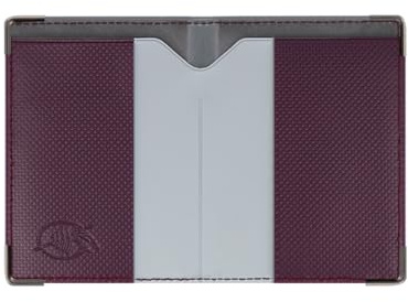 Color Pop® Portefeuille extraplat Anti-RFID (Prune) – Fabrication Française – PVC Silver – Protection Carte bancaire - Sécurité Carte crédit– 10,4 x 7,4 cm