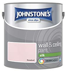 Johnstone's - Wall & Ceiling Paint - Rosebud - Silk Finish - Emulsion Paint - Fantastic Coverage - Easy to Apply - Dry in 1-2 Hours - 12m2 Coverage per Litre - 2.5L