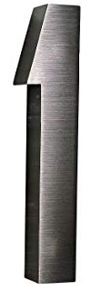 1 Hausnummer Edelstahl 3D rostfrei witterungsbeständig 20cm Hoch 0 1 2 3 4 5 6 7 8 9 a b c d erhältlich
