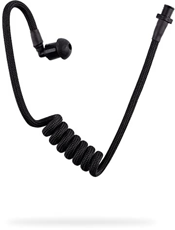 Schallschlauch aus Nylon | Funkgeräte Zubehör | Security Zubehör | Schallschlauch Polizei | Ohrhörer Schallschlauch für Security Kopfhörer, Security Ohrhörer | Bajonettverschluss | Farbe: Schwarz