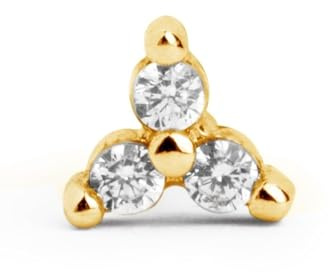 SINGULARU - Trebol löst örhänge - 925 sterling silver örhänge med 18 karat guldpläterad finish. eller rodium - tryckmutterlås - löst örhänge - damsmycken, Eén maat, Guld, Ingen ädelsten