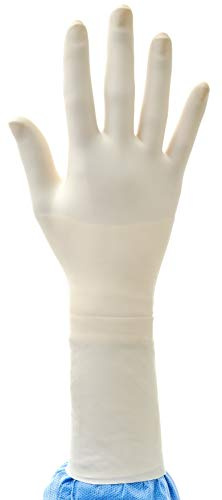 Ansell GAMMEX® Latexpulver fria handskar för allmän kirurgi, naturligt gummi latex, medicinsk och sjukvård, vit, storlek 9,5, smart paket 4 x 50 par