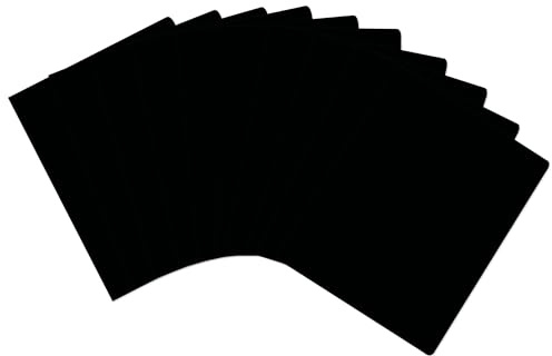 Falken - Carpeta de cartón (10 unidades, plegada, DIN A4, color intenso), color negro