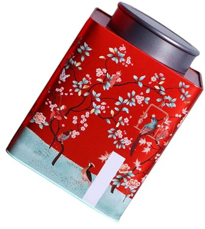 Teedose Kaffeedose Retro Wei?blech Vorratsdosen mit Geschenktasche Rot Metall Kekse Tee S¨¹?igkeiten Snack Gew¨¹rz Geb? Getreide Kr?uter Trockenfutter Aufbewahrung Geschenkverpackung