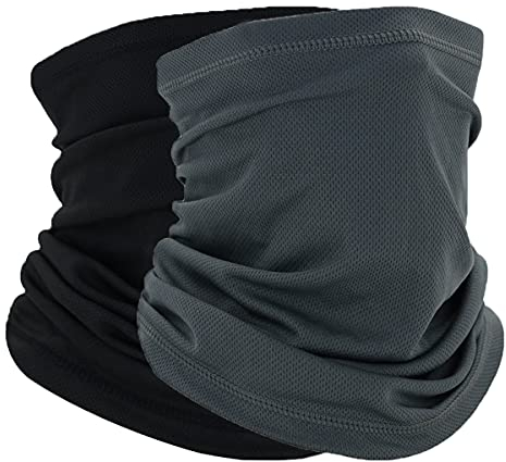 2er PackMultifunktionstuch Schal, Stirnband Bandanas, Elastiche Multifunktion Stirnband Gaiter Balaclava Gesichtsmaske Kopfbedeckung UV Residenz für Yoga Laufen Wandern,Anti-UV-Gesichtsschutz & Schal