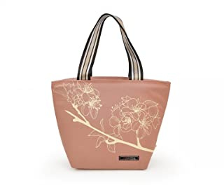 Iris Barcelona Tote Lunch Bag Botanic, Bolsa Térmica Porta Alimentos con Interior Termoinsulado Libre de BPA, Bolsillo Interior Adicional, Cierre de Cremallera y Doble Asa, 33 x 14 x 24 cm 3,7 l Rosa