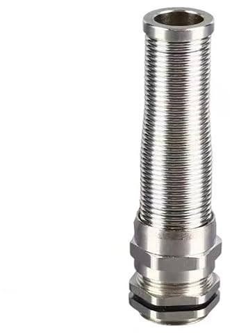 M32 Gewinde Frühling Kabelverschraubung für Verbinden 15mm-22mm Draht, Edelstahl Kabeldurchführung Anti-Biegen Elektrisch Leitungsverbinder mit Kontermutter