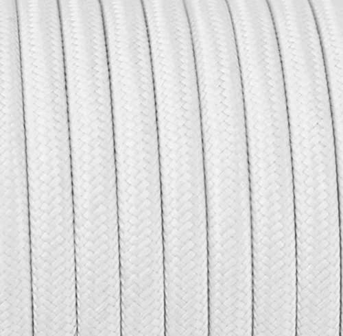 1.2, 2, 3, 4, 5, 6, 7, 8, 10, 12, 15, 20, 25, 30, 50, 100, 200 Meter 3 - adrig Textilkabel Stoffkabel Pendelleitung Lampenkabel Textile Cable 3x0,75 3G0,75 [Weiß; 1,2 Meter]