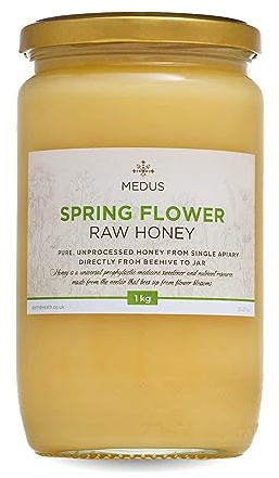 Earthbreath Raw Spring Flower Honey | 100% Pure, Raw & Unpasteurised Honey | Cold Extracted | Raw Unfiltered Honey | Ethically Harvested | Rich Natural Flavour | Glass Jars & BPA-Free Tubs