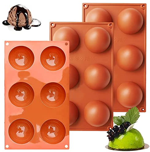 LUKIUP 3 PCS Moule à Tablette Chocolat, 6 Cavités Silicone, Moule pour Pralines, Bonbons et Décoration de Gâteaux