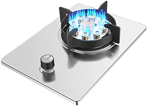 Plaque de cuisson à gaz 30 cm Plaque de cuisson à gaz intégrée, cuisinière de cuisine de table, cuisinière avec FFD et supports de casserole en fonte, facile à utiliser/conception compacte et pra