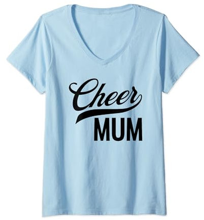 Cheer Mum Cheerleading Matching Family T-Shirt mit V-Ausschnitt