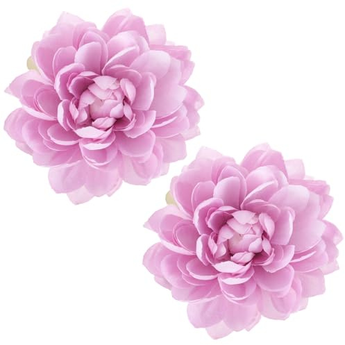 Cabilock Lot de 2 Pinces à Rideaux Fleur, Attache Décorative pour Rideau de Gaze Bain, Maintien Ferme, sans Perçage, pour Salle de Bain ou Bureau