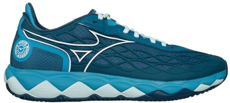 Mizuno Uomini Wave Enforce Tour Clay Scarpe da Tennis Scarpa per Terra Rossa Blu Scuro - Blu Chiaro 40