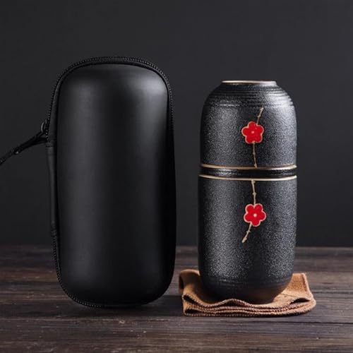 Tea Sets Portable Ceramic Teapot Teacups Handmade Travel Office Concentric Cup Chinese Kung Fu Tea Set Water Bottle Travel Bag New Travel Tea Set Teapot(A)
