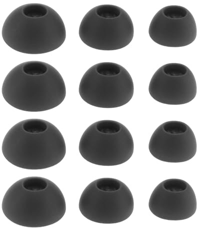 Create idea 6 Paia Di Gommini Di Ricambio Compatibile Con Oneplus Buds Pro 2 Auricolari In Silicone 3 Taglie (S/M/L) Tappi Morbidi In-Ear Con Filtro Per Isolamento Acustico Nero