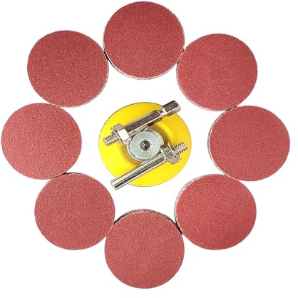 Wanmutrun 100 Stück Schleifpapier Klett 50mm Körnung 150 Geeignet für Mini-Poliermaschinen ist die Beste Wahl für kleine Flächen Polieren.