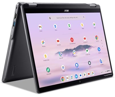 Acer Chromebook Plus Spin 514 Laptop con Google AI - 14 pulgadas WUXGA 1920x1200 IPS pantalla táctil Intel Core 5 procesador 120U 8GB LPDDR5X 256GB SSD WiFi 6E FHD cámara web Chrome OS CP514-4HN-58BV