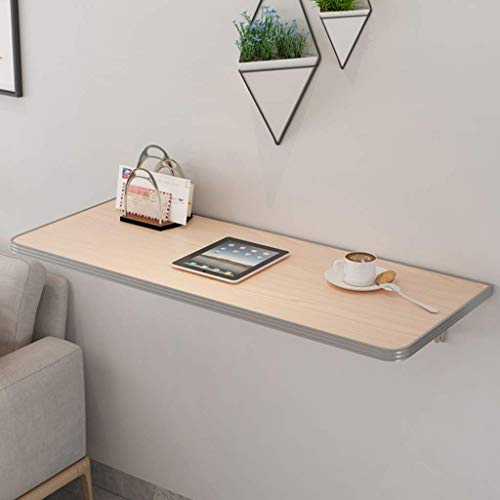 ASerZenith Mesa de Comedor Plegable de Madera montada en la Pared, Mesa de Comedor Plegable para Cocina, Escritorio para computadora, Banco de Trabajo de Espacio pequeño, Mesa para Oficina/lavandería